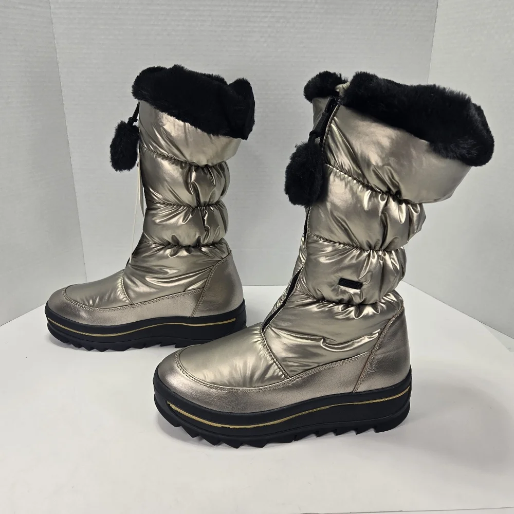Pajar Toboggan 2.0 Gold Stellare Rain Winter Snow Boots Women's Size 9